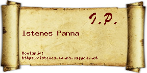 Istenes Panna névjegykártya